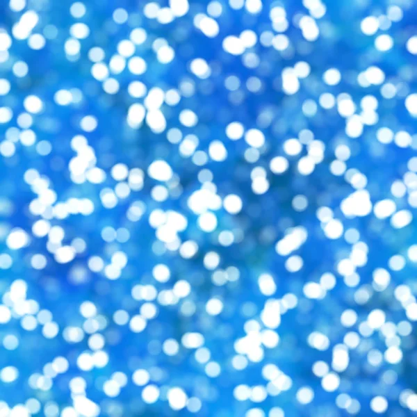 Defocused Unique Abstract Blue Bokeh Festive Lights — Stock Photo, Image