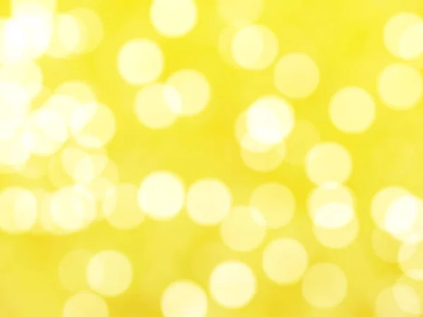 Desfocado Único Abstrato Amarelo Bokeh Luzes Festivas — Fotografia de Stock