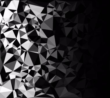 Siyah poligonal mozaik arka plan, yaratıcı tasarım şablonları