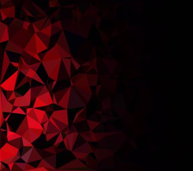 Kırmızı Çokgen Mozaik Arkaplan, Yaratıcı Tasarım Şablonları