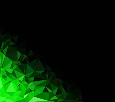 Yeşil Çokgen Mozaik Arkaplan, Yaratıcı Tasarım Şablonları