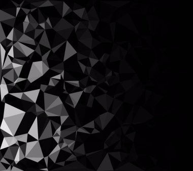 Siyah poligonal mozaik arka plan, yaratıcı tasarım şablonları