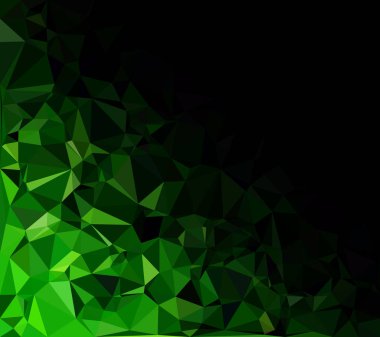 Yeşil Çokgen Mozaik Arkaplan, Yaratıcı Tasarım Şablonları