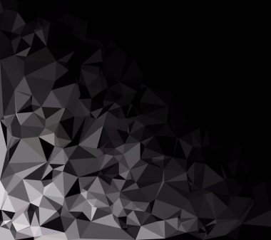 Siyah poligonal mozaik arka plan, yaratıcı tasarım şablonları