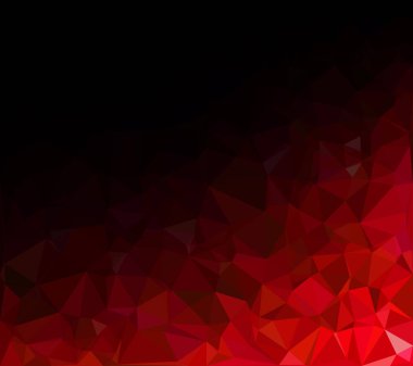 Kırmızı Çokgen Mozaik Arkaplan, Yaratıcı Tasarım Şablonları