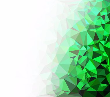 Yeşil Çokgen Mozaik Arkaplan, Yaratıcı Tasarım Şablonları