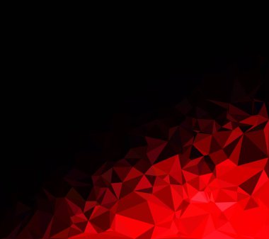 Kırmızı Çokgen Mozaik Arkaplan, Yaratıcı Tasarım Şablonları