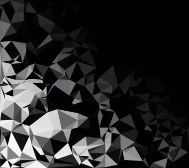 Siyah poligonal mozaik arka plan, yaratıcı tasarım şablonları