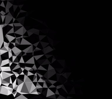 Siyah poligonal mozaik arka plan, yaratıcı tasarım şablonları