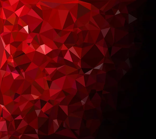 Fond Mosaïque Polygonale Rouge Modèles Conception Créative — Image vectorielle