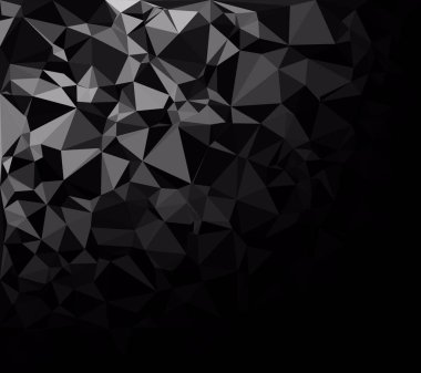 Siyah poligonal mozaik arka plan, yaratıcı tasarım şablonları