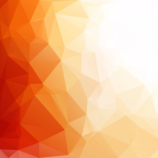 Orange Polygonal Mosaic Background, Creative Design Templates