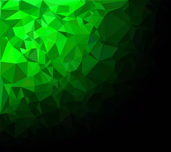 Fondo Mosaico Poligonal Verde Plantillas Diseño Creativo — Vector de stock