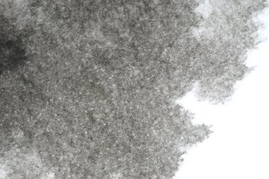 Soyut el boyalı siyah suluboya splash beyaz kağıt arka planda, yaratıcı tasarım şablonları