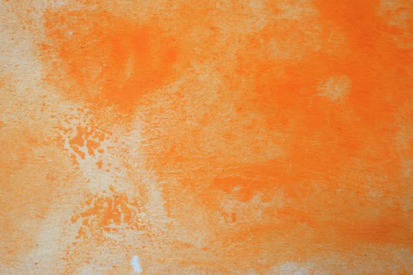 Abstrakte Handbemalte Orangefarbene Aquarelle Auf Weißem Papierhintergrund Kreative Design Vorlagen — Stockfoto