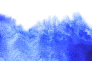 Soyut el boyası beyaz kağıt arkaplan üzerine mavi suluboya sıçrama, Yaratıcı Tasarım Şablonları