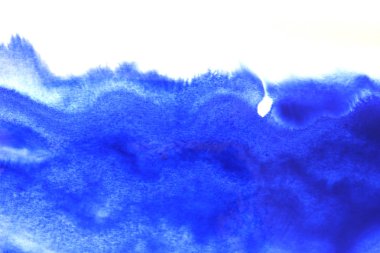 Soyut el boyası beyaz kağıt arkaplan üzerine mavi suluboya sıçrama, Yaratıcı Tasarım Şablonları