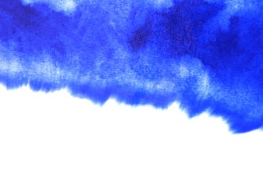 Soyut el boyası beyaz kağıt arkaplan üzerine mavi suluboya sıçrama, Yaratıcı Tasarım Şablonları