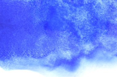 Soyut el boyası beyaz kağıt arkaplan üzerine mavi suluboya sıçrama, Yaratıcı Tasarım Şablonları