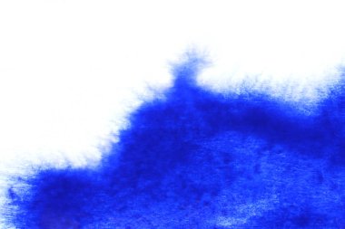 Soyut el boyası beyaz kağıt arkaplan üzerine mavi suluboya sıçrama, Yaratıcı Tasarım Şablonları