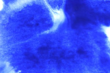 Soyut el boyası beyaz kağıt arkaplan üzerine mavi suluboya sıçrama, Yaratıcı Tasarım Şablonları