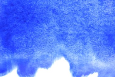 Soyut el boyası beyaz kağıt arkaplan üzerine mavi suluboya sıçrama, Yaratıcı Tasarım Şablonları