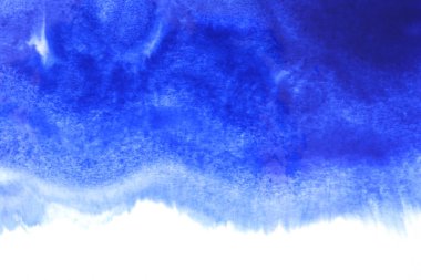 Soyut el boyası beyaz kağıt arkaplan üzerine mavi suluboya sıçrama, Yaratıcı Tasarım Şablonları