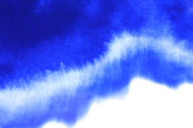 Soyut el boyası beyaz kağıt arkaplan üzerine mavi suluboya sıçrama, Yaratıcı Tasarım Şablonları