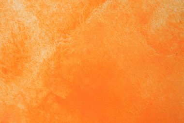 Soyut el boyalı turuncu suluboya splash beyaz kağıt arka planda, yaratıcı tasarım şablonları