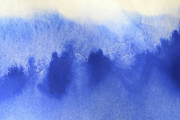 Abstrato Pintado Mão Respingo Aquarela Azul Fundo Papel Branco Modelos — Fotografia de Stock