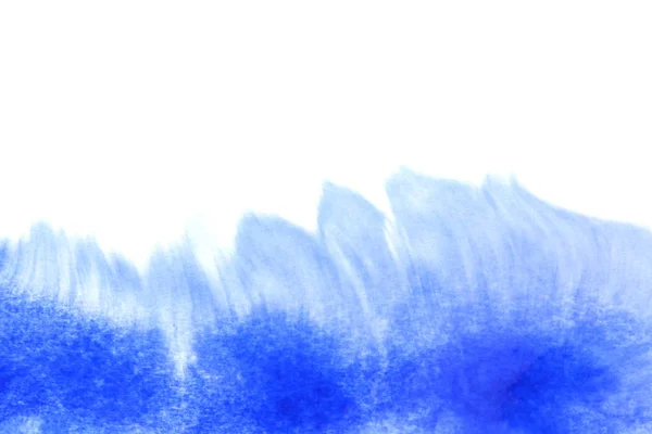 Abstrato Pintado Mão Respingo Aquarela Azul Fundo Papel Branco Modelos — Fotografia de Stock