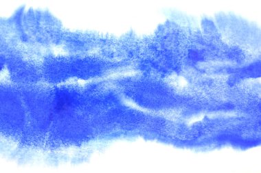 Soyut el boyası beyaz kağıt arkaplan üzerine mavi suluboya sıçrama, Yaratıcı Tasarım Şablonları