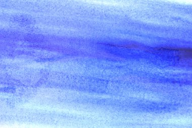 Beyaz kağıt geri üzerinde mavi suluboya sıçrama soyut el boyalı