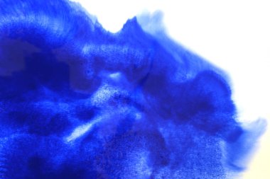 Soyut el boyası beyaz kağıt arkaplan üzerine mavi suluboya sıçrama, Yaratıcı Tasarım Şablonları