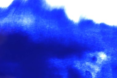 Beyaz kağıt geri üzerinde mavi suluboya sıçrama soyut el boyalı