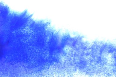 Soyut el boyası beyaz kağıt arkaplan üzerine mavi suluboya sıçrama, Yaratıcı Tasarım Şablonları