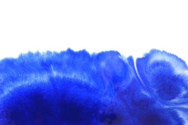 Soyut el boyası beyaz kağıt arkaplan üzerine mavi suluboya sıçrama, Yaratıcı Tasarım Şablonları