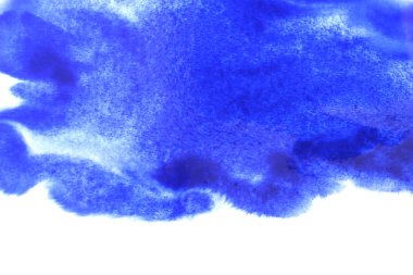 Soyut el boyası beyaz kağıt arkaplan üzerine mavi suluboya sıçrama, Yaratıcı Tasarım Şablonları
