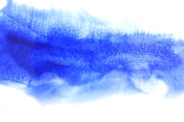 Soyut el boyası beyaz kağıt arkaplan üzerine mavi suluboya sıçrama, Yaratıcı Tasarım Şablonları