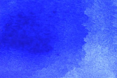 Beyaz kağıt geri üzerinde mavi suluboya sıçrama soyut el boyalı