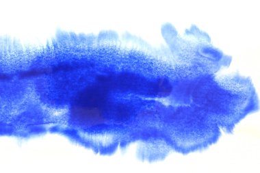 Soyut el boyası beyaz kağıt arkaplan üzerine mavi suluboya sıçrama, Yaratıcı Tasarım Şablonları