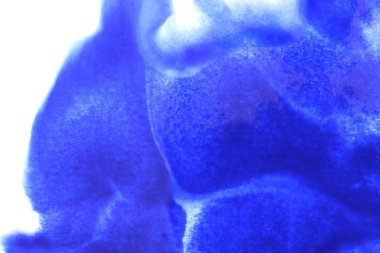 Soyut el boyası beyaz kağıt arkaplan üzerine mavi suluboya sıçrama, Yaratıcı Tasarım Şablonları