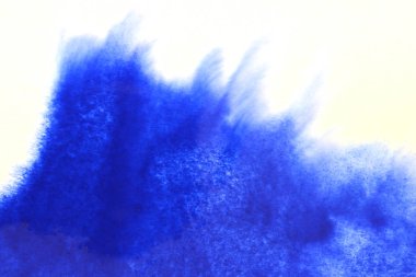 Soyut el boyası beyaz kağıt arkaplan üzerine mavi suluboya sıçrama, Yaratıcı Tasarım Şablonları