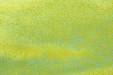 Soyut el boyalı sarı yeşil suluboya splash beyaz kağıt arka planda, yaratıcı tasarım şablonları