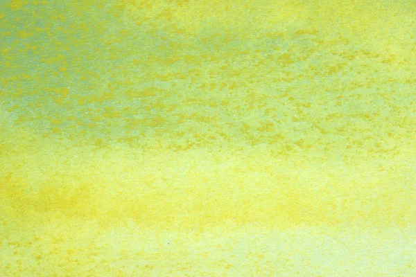 Abstrato Pintado Mão Amarelo Verde Respingo Aquarela Fundo Papel Branco — Fotografia de Stock