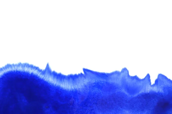 Abstraktes Handgemaltes Blaues Aquarell Auf Weißem Papierhintergrund Creative Design Templates — Stockfoto