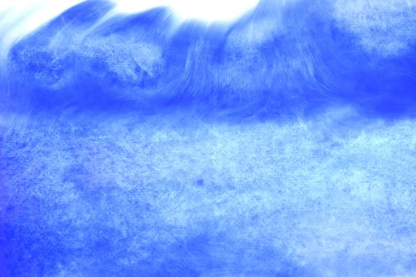 Abstrait peint à la main bleu aquarelle éclaboussure sur papier blanc retour — Photo