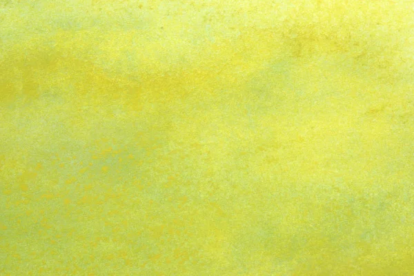 Abstrato Pintado Mão Amarelo Verde Respingo Aquarela Fundo Papel Branco — Fotografia de Stock