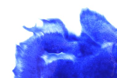 Soyut el boyası beyaz kağıt arkaplan üzerine mavi suluboya sıçrama, Yaratıcı Tasarım Şablonları