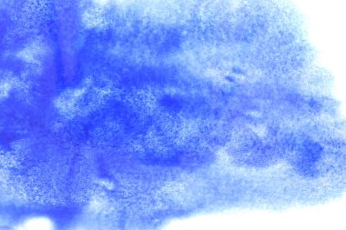 Soyut el boyası beyaz kağıt arkaplan üzerine mavi suluboya sıçrama, Yaratıcı Tasarım Şablonları